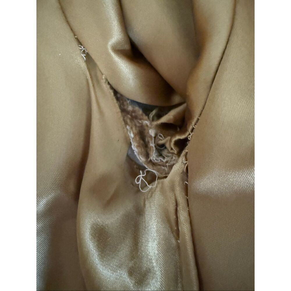 Vintage 60s Franklin Simon New York Mustard Gold Side Button Coat S M - Picture 12 of 13